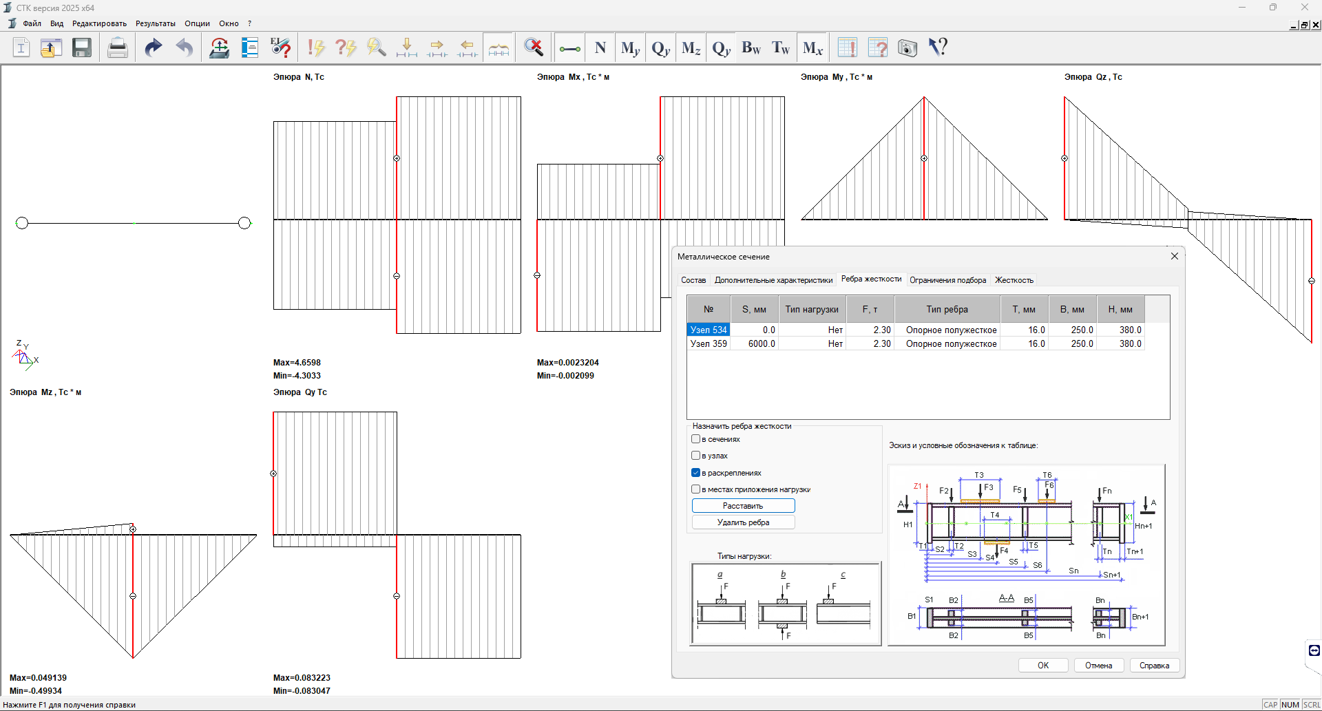Расстановка ребер жесткости Расстановка ребер жесткости